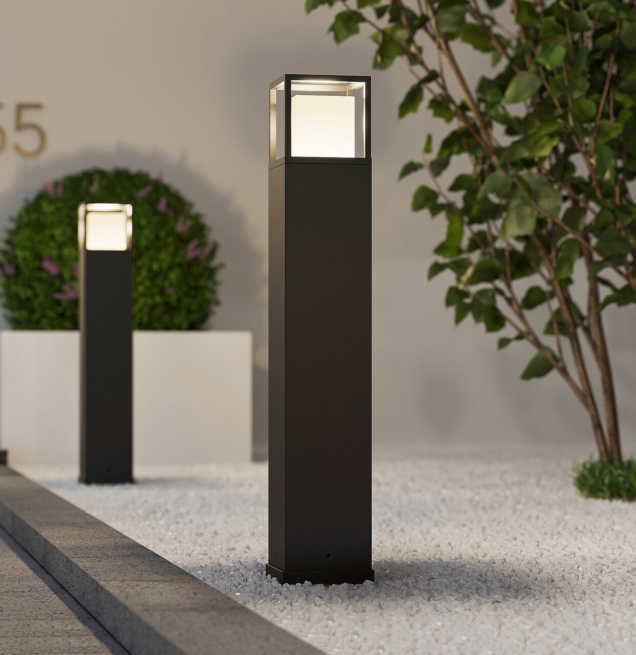 Lampadar de exterior Witham, TRIO, 15x15x80 cm, 14.5W, 1x SMD, metal, antracit - imagine 6